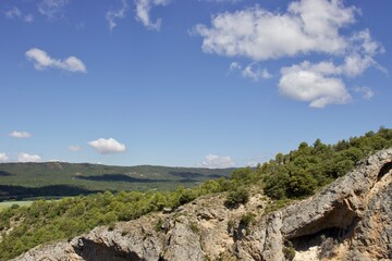 landscape with blue sky. El ventano del diablo, Cuenca.