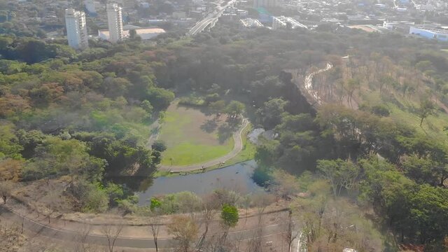 Parque Luiz Roberto J&aacute;bali Curupira em Ribeirao Preto Vista A&eacute;rea Drone