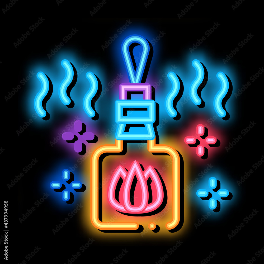 Canvas Prints burning gas fuel neon light sign vector. glowing bright icon burning gas fuel sign. transparent symb