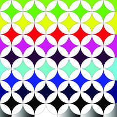 Fototapeta premium A circle in which there are stars of various colors