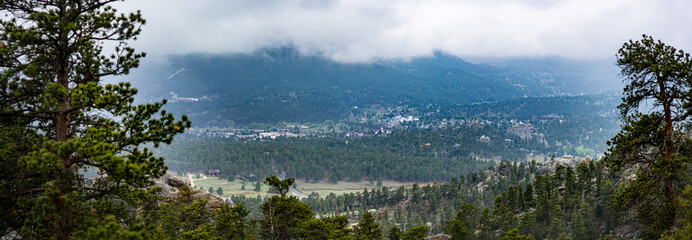 Views from the mountain trail in Rocky Mountain National Park, Lumpy Ridge Trail to Gem Lake