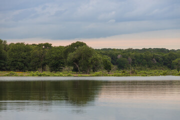 Cloudy sky over Lake Whitney, Texas, USA