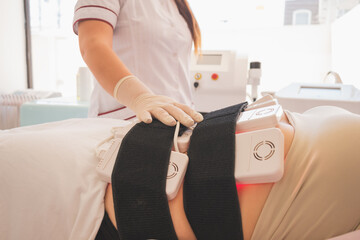 Young Woman enjoying a day at the Spa, to take care of her body.