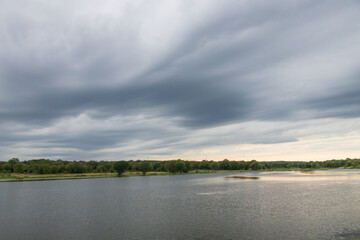 Cloudy sky over Lake Whitney, Texas, USA