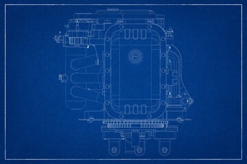 3d design of a combustion engine.