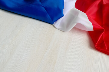 Flag of France on a white background. Happy Bastille Day. 14th July. Celebrating a public holiday....