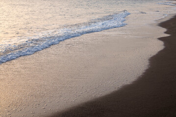 Photography of the coastline in the sunset