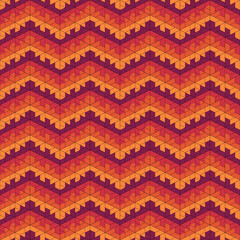 Seamless pattern. Ethnic ornament. Geometric background. Tribal wallpaper. Ethnical image. Tribe motif. Ancient mosaic. Digital paper. Folk web design. Textile print backdrop. Vector art.