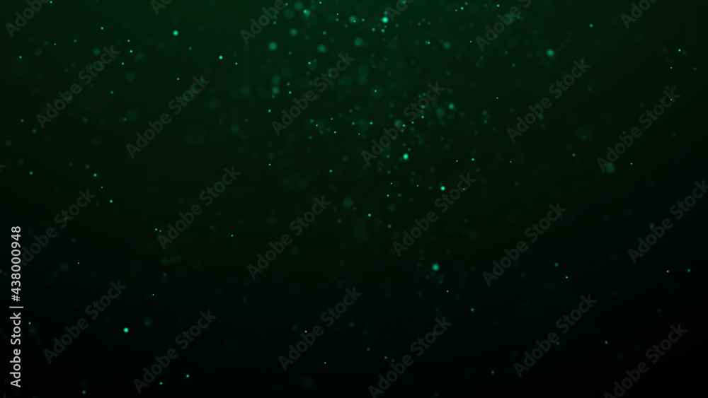 Poster dust green particles. abstract background of particles. dots background. futuristic digital dots bac