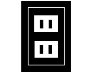 シンプルなコンセントのシルエット