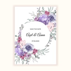 beautiful flower frame for wedding invitation