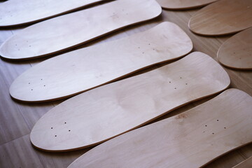 Deck of surf skate board, pure blank maple top of skate board surface part for making full of...