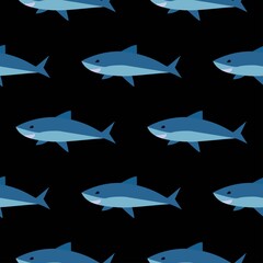 vector fish print. seamless fish print