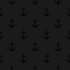 grey print anchor, vector seamless pattern for clothing or print