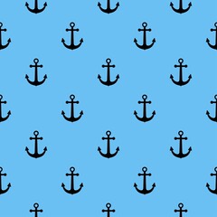blue print anchor, vector seamless pattern for clothing or print