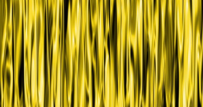 An animated background of colourful curtain waving slowly, ideal as theatrical backdrop in yellow on black and white.