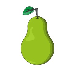 vector pear print on white background, print for clothes or print