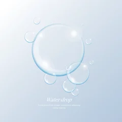 Fotobehang transparent water droplets , water drop object. © LHG