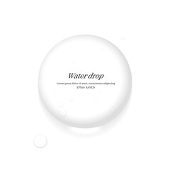 transparent water droplets , water drop object.