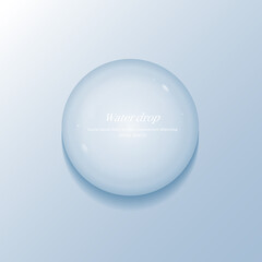 transparent water droplets , water drop object.