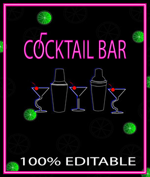 Ilustraci&oacute;n de tarjeta de bar