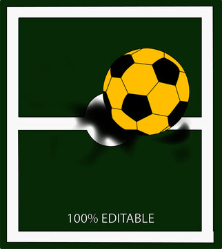 soccer ball on green background