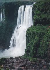 Gigantic waterfall in Iguazu Falls, Argentina