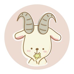 １２星座のやぎ座のイラスト