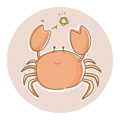 １２星座のかに座のイラスト