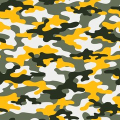 vector yellow camouflage pattern for clothing design. camouflage military pattern