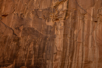 Streaks on Sandstone Cliff Wall