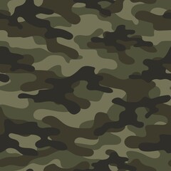 green vector camouflage pattern for clothing design. camouflage military pattern