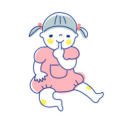 指しゃぶりをする女の子