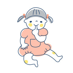 指しゃぶりをする女の子