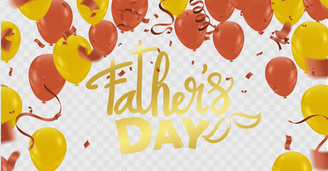 Happy Fathers Day lettering typography for postcard, card, invitation. Greeting card. Vector illustration EPS 10. Dad, Daddy Banner on textured background with ribbon