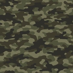 Fototapeta premium Camouflage background. Seamless green pattern.Vector. Outdoor images.