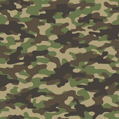 Fototapeta premium Camouflage background green. Seamless pattern.Vector. Outdoor images.