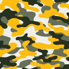 Camouflage yellow seamless pattern.Military camo.Army background.Print on clothing.Modern design.