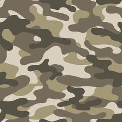 Camouflage seamless pattern.Military brown camo.Army background.Print on clothing.Modern design.