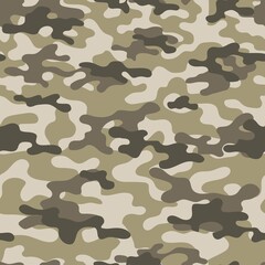 brown Camouflage seamless pattern.Military camo.Army background.Print on clothing.Modern design.