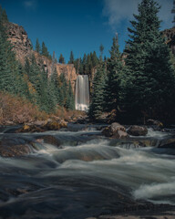 waterfall in the mountains