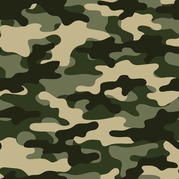 military camouflage print seamless vector pattern. background green .modern.