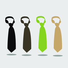 Tie Icon in trendy flat style isolated on gray background. Necktie symbol for your website design, logo, app, UI. Vector illustration