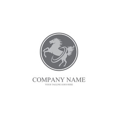 simple horse icon vector logo free