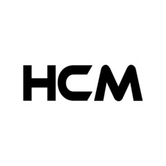 HCM letter logo design with white background in illustrator, vector logo modern alphabet font overlap style. calligraphy designs for logo, Poster, Invitation, etc.