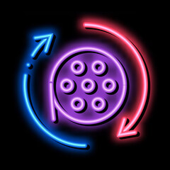 disk scroll neon light sign vector. Glowing bright icon disk scroll sign. transparent symbol illustration
