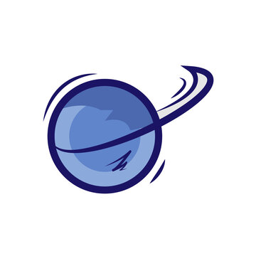 Swoosh cricket ball logo icon vector image
