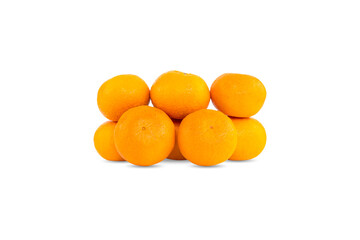 Group of oranges or tangerine isolated on white background