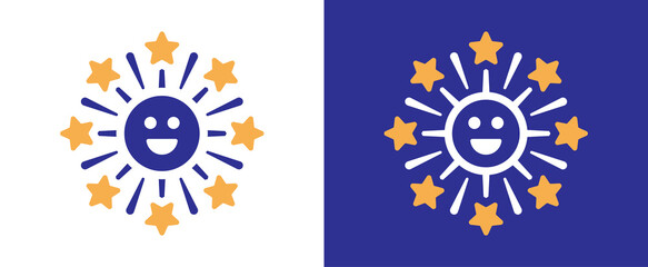 Joyful, joy, happy, smiley icon.