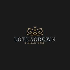 luxury simple elegant crown boutique jewelry logo